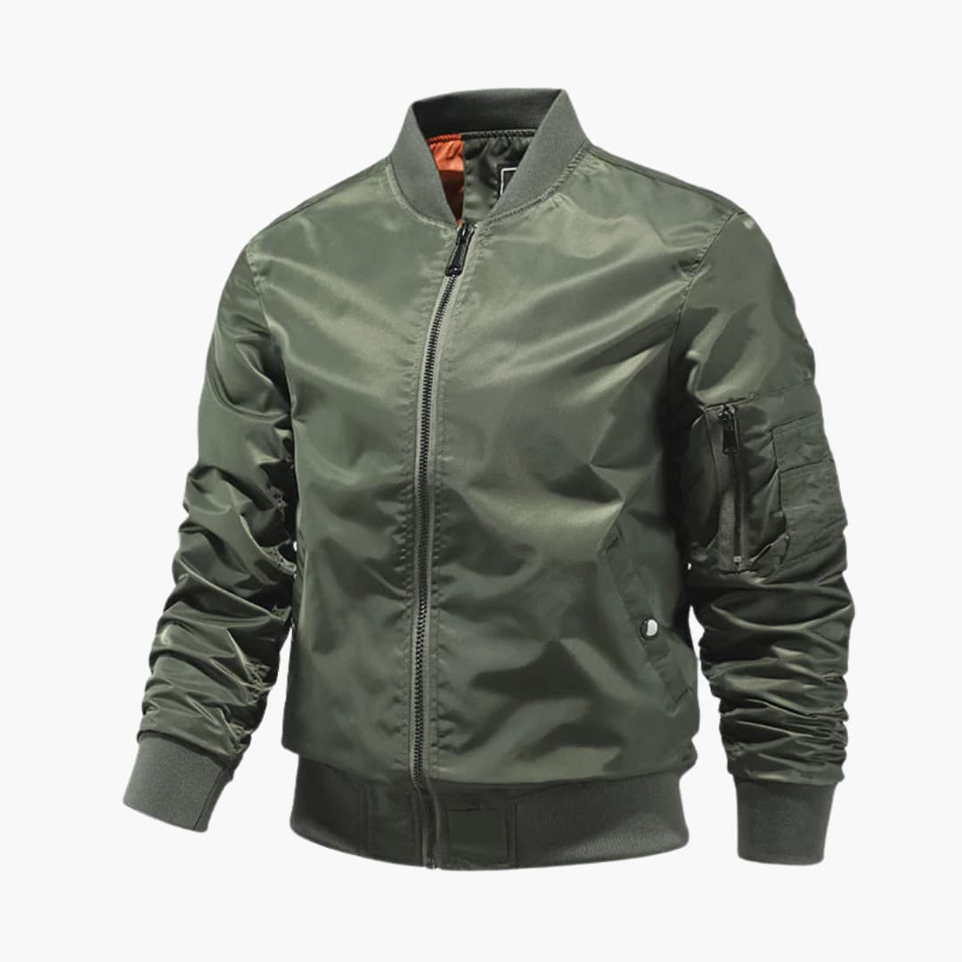 Herren-Bomberjacke mit Reißverschluss und Ärmeltasche 4