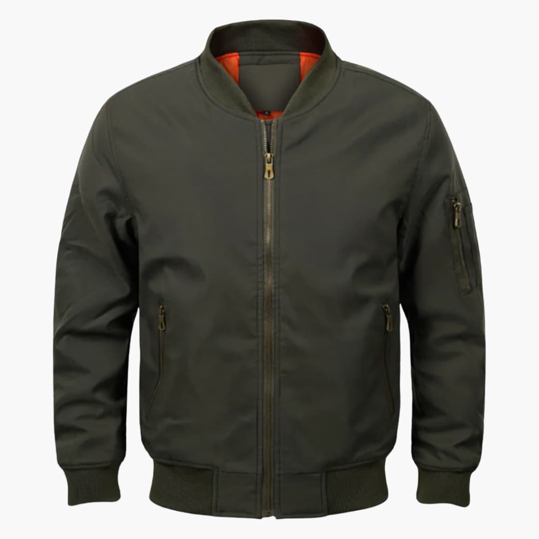 Herren-Bomberjacke mit Reißverschluss und Ärmeltasche 4