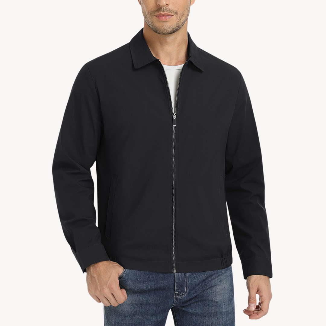 Herren-Bomberjacke mit durchgehendem Reißverschluss und Taschen | Loravelle 4