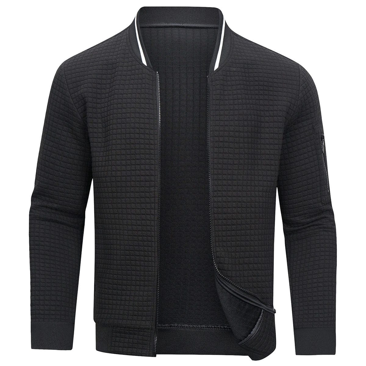 Herren Cardigan Langarm Reißverschluss Freizeit - BerlinGlamour