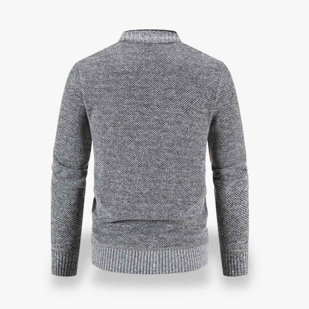 Herren-Cardigan mit Fleecefutter und Knöpfen 1