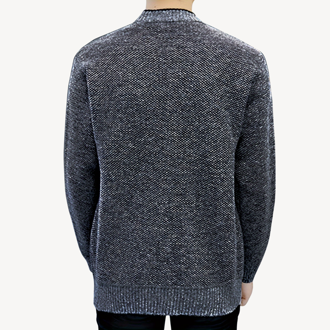 Herren-Cardigan mit kariertem Futter 6