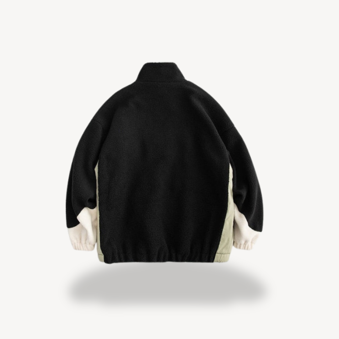 Herren-Colorblock-Fleecejacke mit Reißverschluss | Loravelle 2