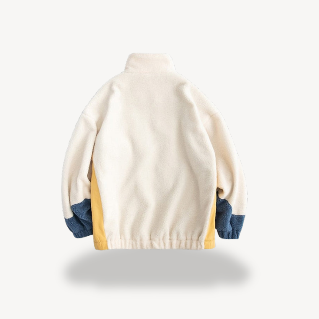 Herren-Colorblock-Fleecejacke mit Reißverschluss | Loravelle 3