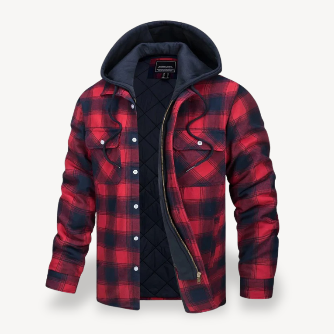 Herren-Flanelljacke mit Kapuze | Loravelle 1