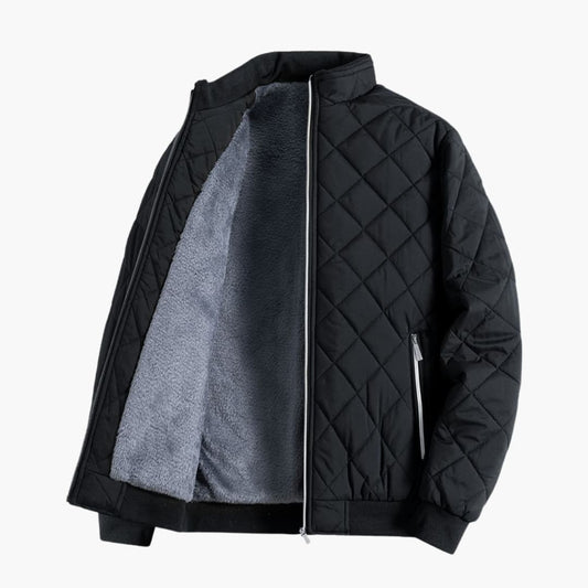 Herren-Fleecejacke mit Stehkragen und Reißverschluss 0