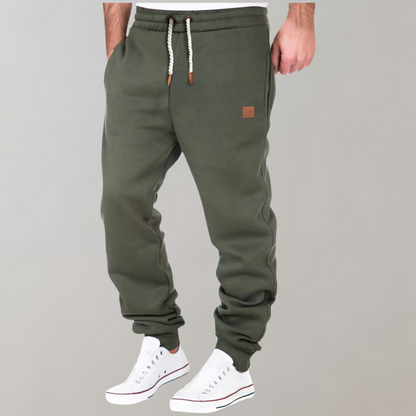 Herren-Jogginghosen | Kordelzug | Elastischer Bund | Freizeithosen | Herren-Sweathosen-Grün-M-Chaps Herrenmode