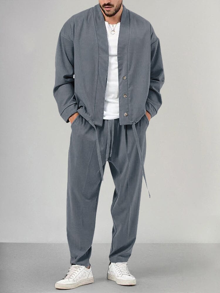 Herren Overshirt Kombi Zweiteilig Locker Sitzend - BerlinGlamour