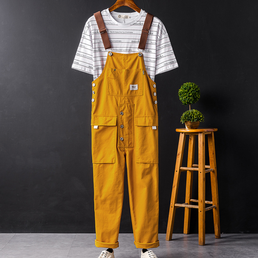 Herren Latzhosen Cargohose mit Taschen - BerlinGlamour