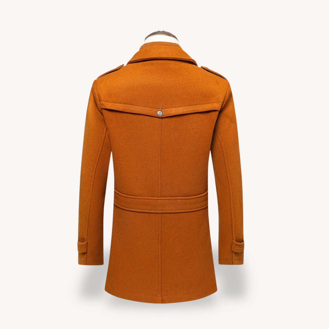 Herren-Peacoat aus Wollmischung mit Innenlatz | Loravelle 4