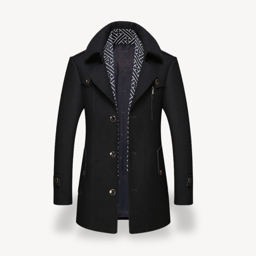 Herren-Peacoat mit Fleecefutter | Loravelle 0
