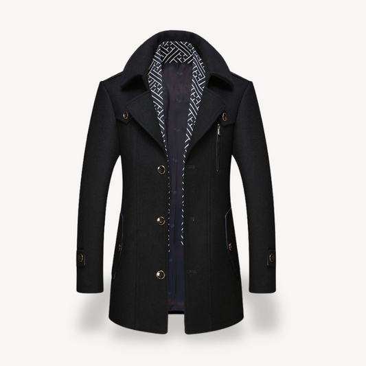 Herren-Peacoat mit Fleecefutter | Loravelle 0