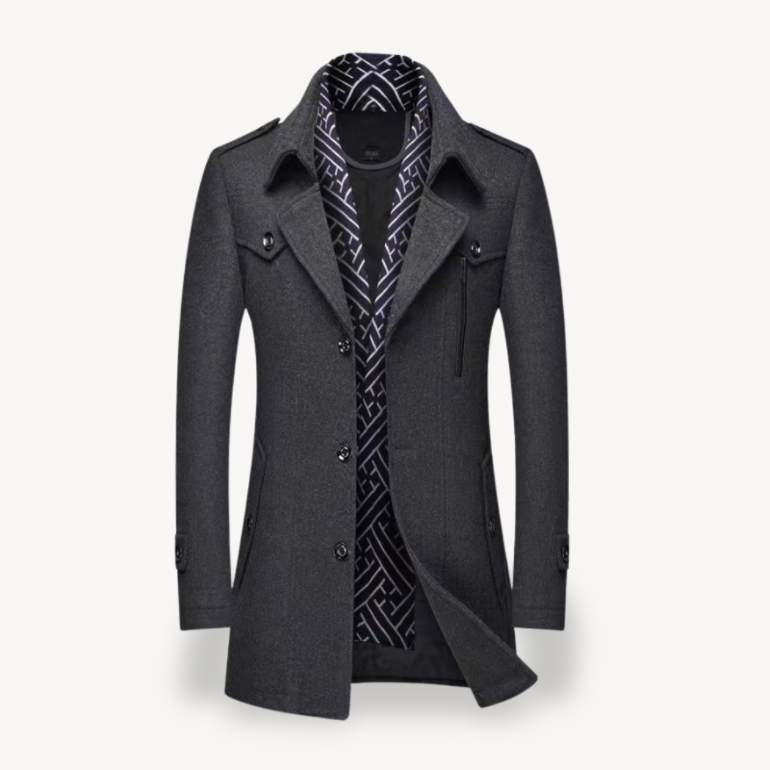 Herren-Peacoat mit Fleecefutter | Loravelle 2