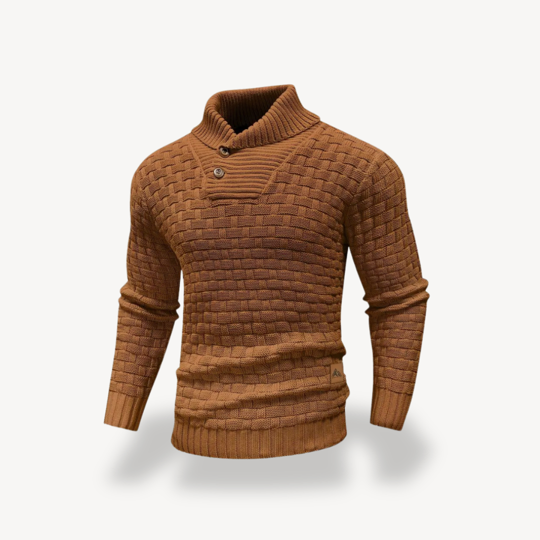 Herren-Polopullover mit Waffelstrick | Loravelle 1