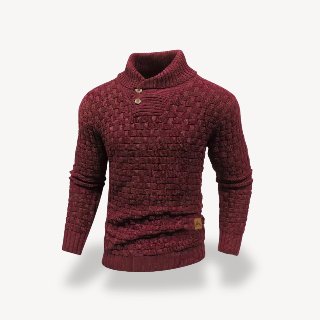 Herren-Polopullover mit Waffelstrick | Loravelle 3