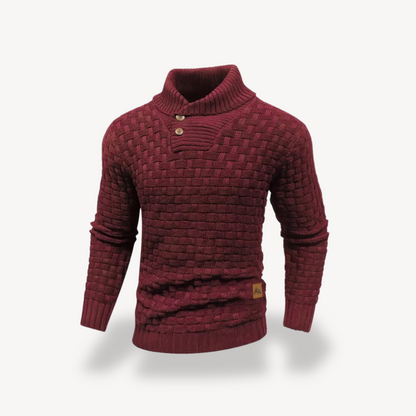 Herren-Polopullover mit Waffelstrick | Loravelle 3