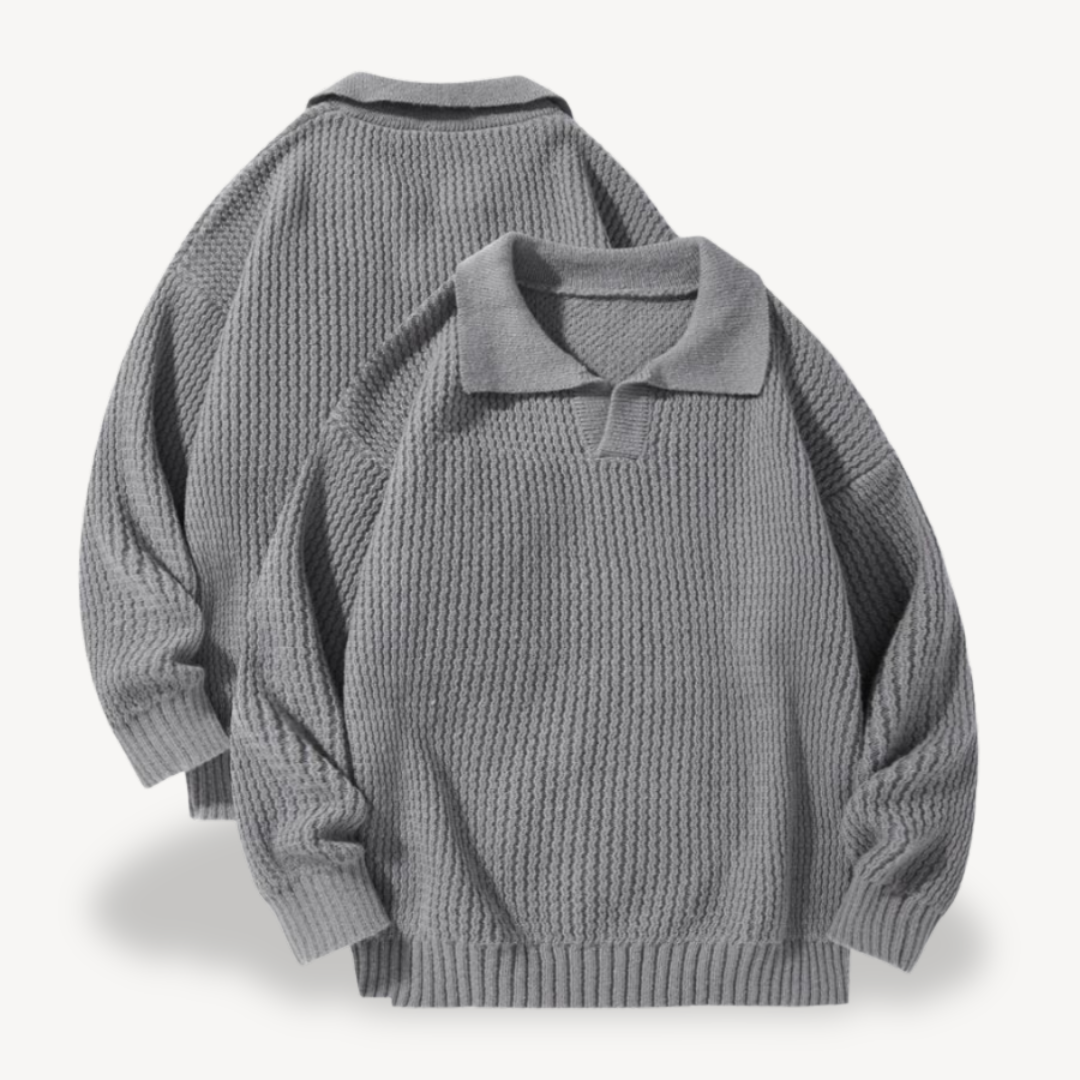 Herren-Polopullover mit Waffelstrick | Loravelle 4