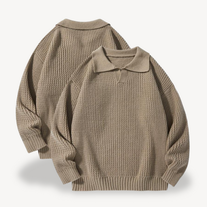 Herren-Polopullover mit Waffelstrick | Loravelle 5