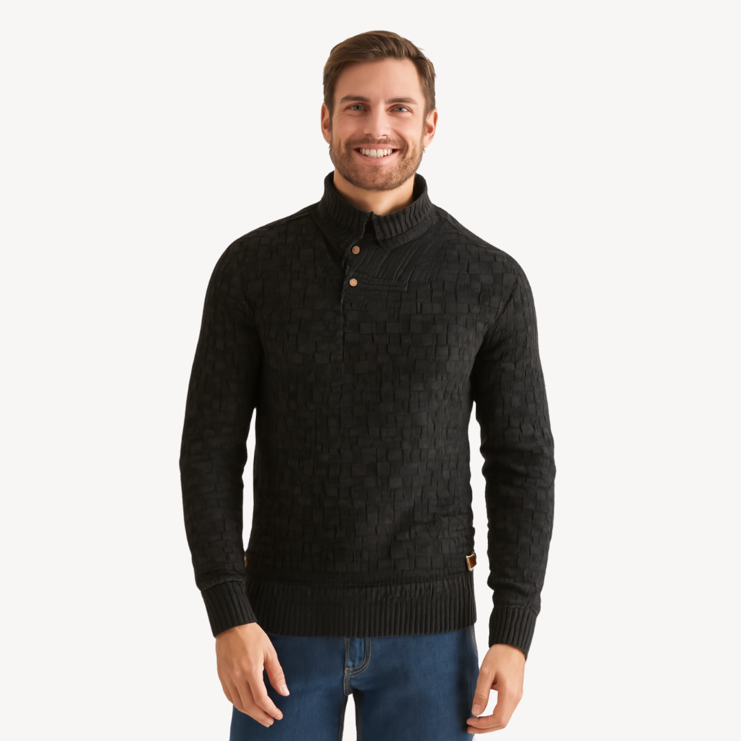 Herren-Polopullover mit Waffelstrick | Loravelle 8