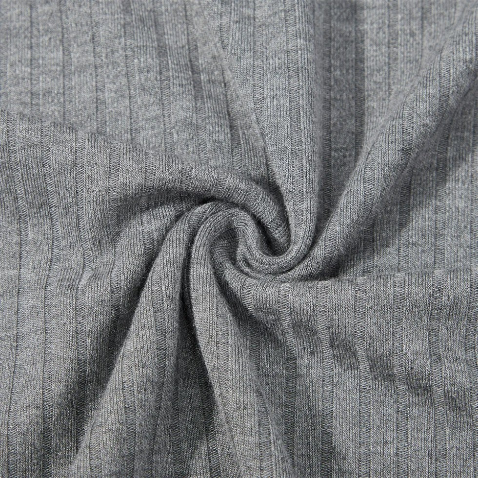Herren-Poloshirt aus Baumwolle mit langen Ärmeln, Slim Fit, geripptes Oberteil mit V-Ausschnitt 5