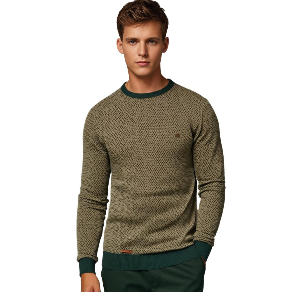 Herren Strickpullover Rundhals Regular Fit Bequem - BerlinGlamour