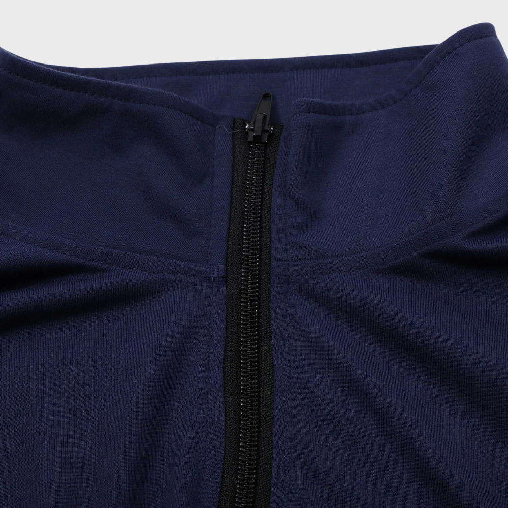 Herren-Pullover mit Viertelreißverschluss | Langarm | Pullover | Sweatshirt mit halbem Reißverschluss | Herren-Pullover mit Viertelreißverschluss-Chaps Herrenmode