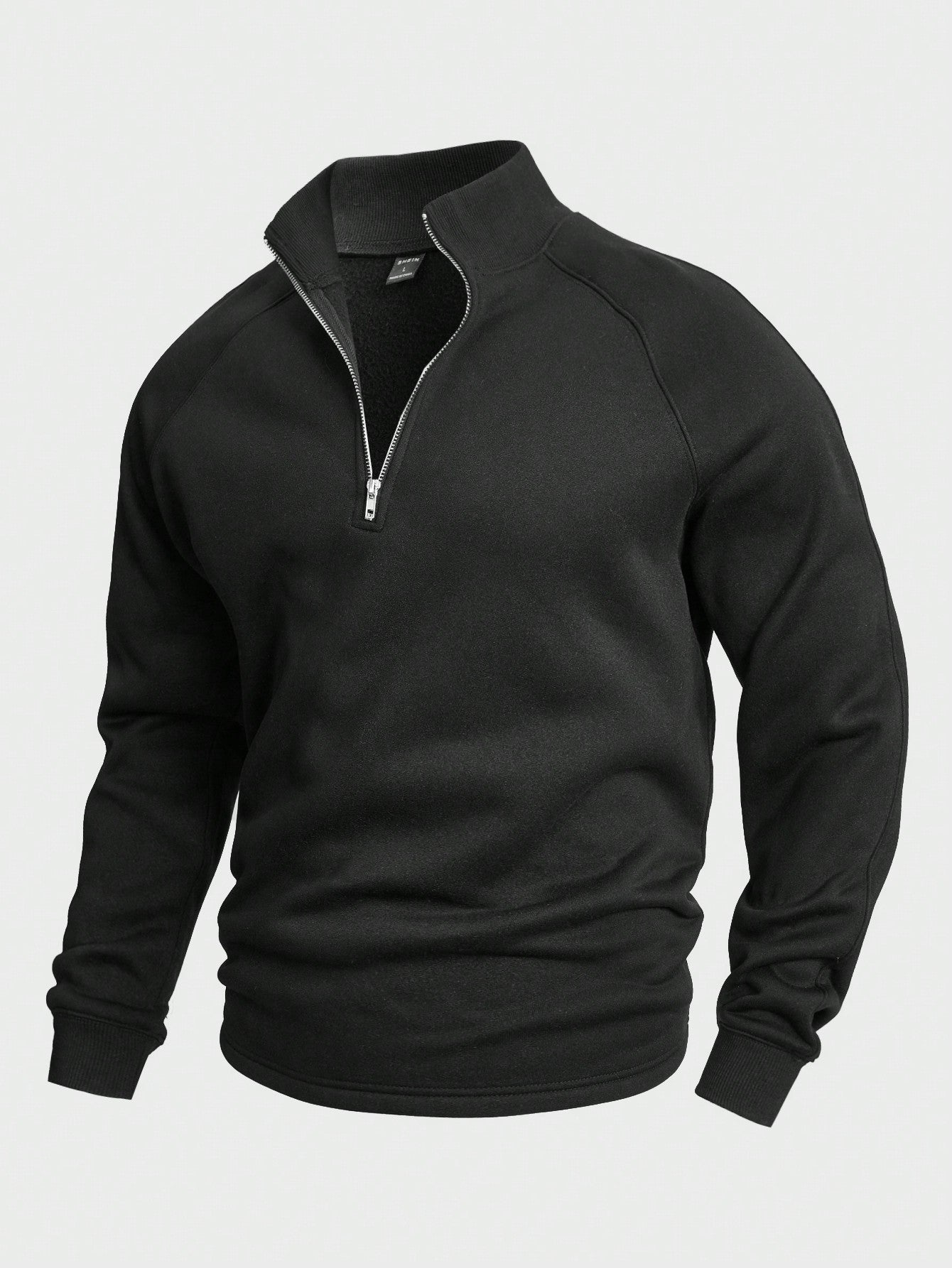 Herren Pullover Warm Viertelreißverschluss Winter Sweat - BerlinGlamour