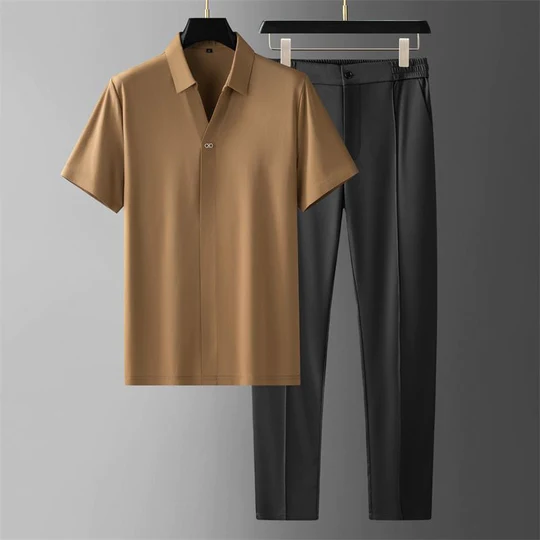 Herren-Set Lockere Hose T-Shirt Zweiteiler - BerlinGlamour