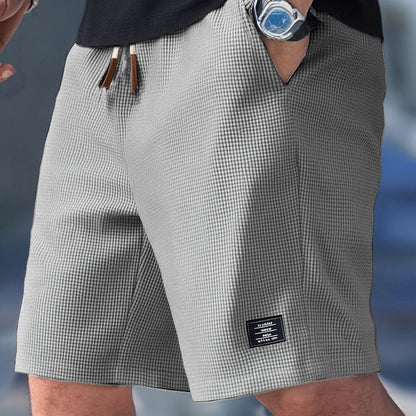 Herren-Shorts – Lässige Shorts mit Kordelzug und Taschen-Grau-S-Chaps Herrenmode