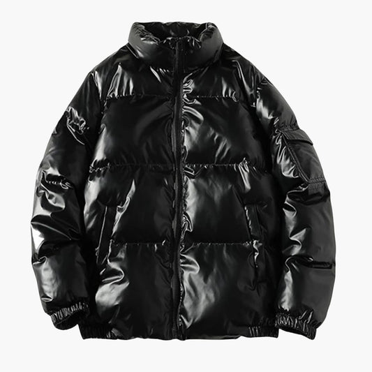 Herren-Steppjacke mit Reißverschluss und Stehkragen 0