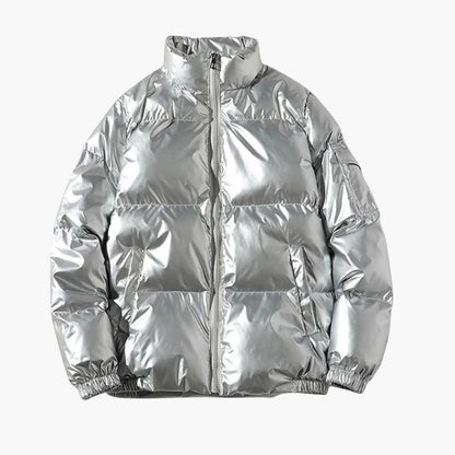 Herren-Steppjacke mit Reißverschluss und Stehkragen 1