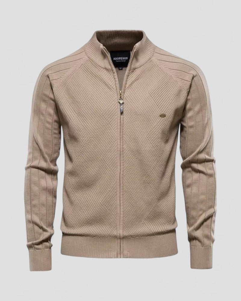 Herren-Strickjacke aus Baumwolle mit Reißverschluss und lässigem Winterpullover 4
