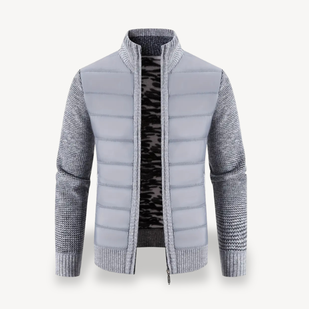 Herren-Strickjacke mit Hybrid-Steppung | Loravelle 4