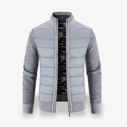 Herren-Strickjacke mit Hybrid-Steppung | Loravelle 4
