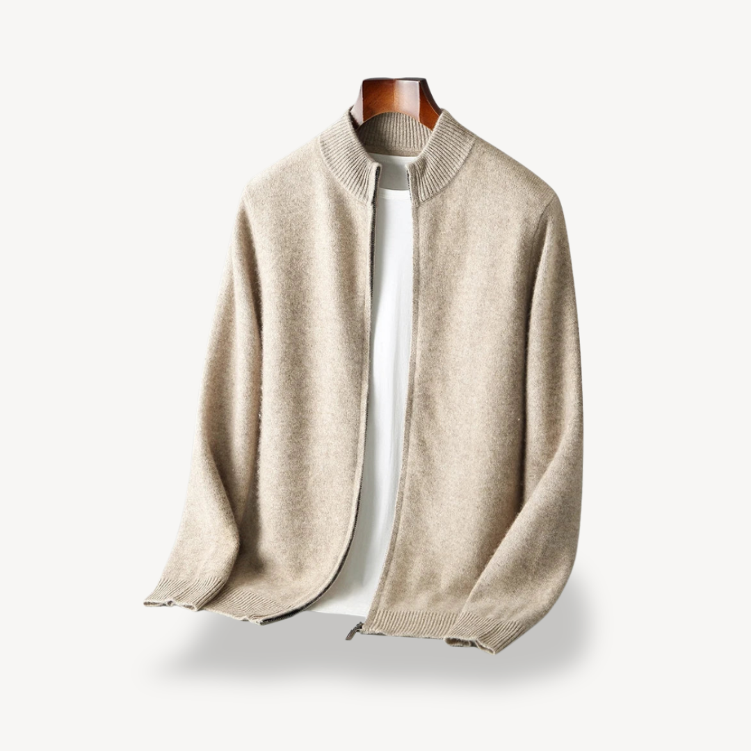 Herren-Strickjacke mit Reißverschluss 0