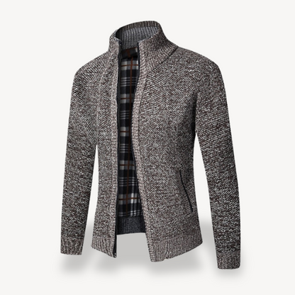 Herren-Strickjacke mit Reißverschluss und Fleecefutter 2