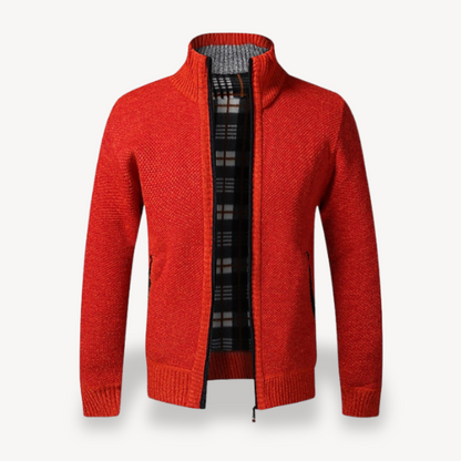 Herren-Strickjacke mit Reißverschluss und Fleecefutter 5