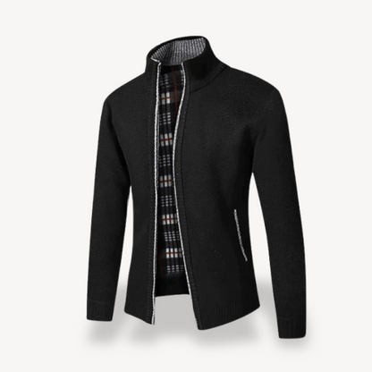 Herren-Strickjacke mit Reißverschluss und Fleecefutter 7