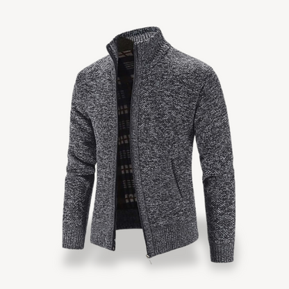 Herren-Strickjacke mit Reißverschluss und Fleecefutter 8