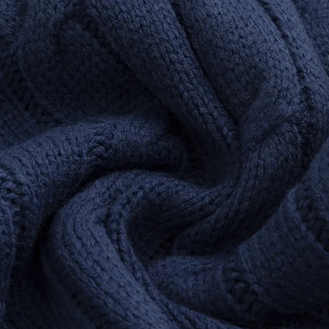 Herren-Strickjacke mit Schalkragen und Zopfmuster | Loravelle 3