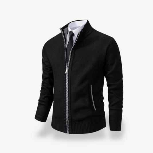 Herren-Strickpullover mit Reißverschluss und Kragen | Loravelle 0