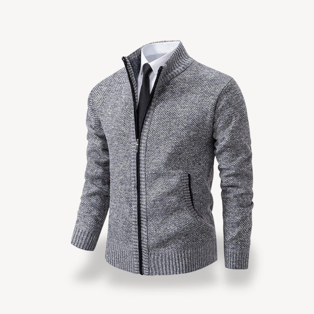 Herren-Strickpullover mit Reißverschluss und Kragen | Loravelle 2