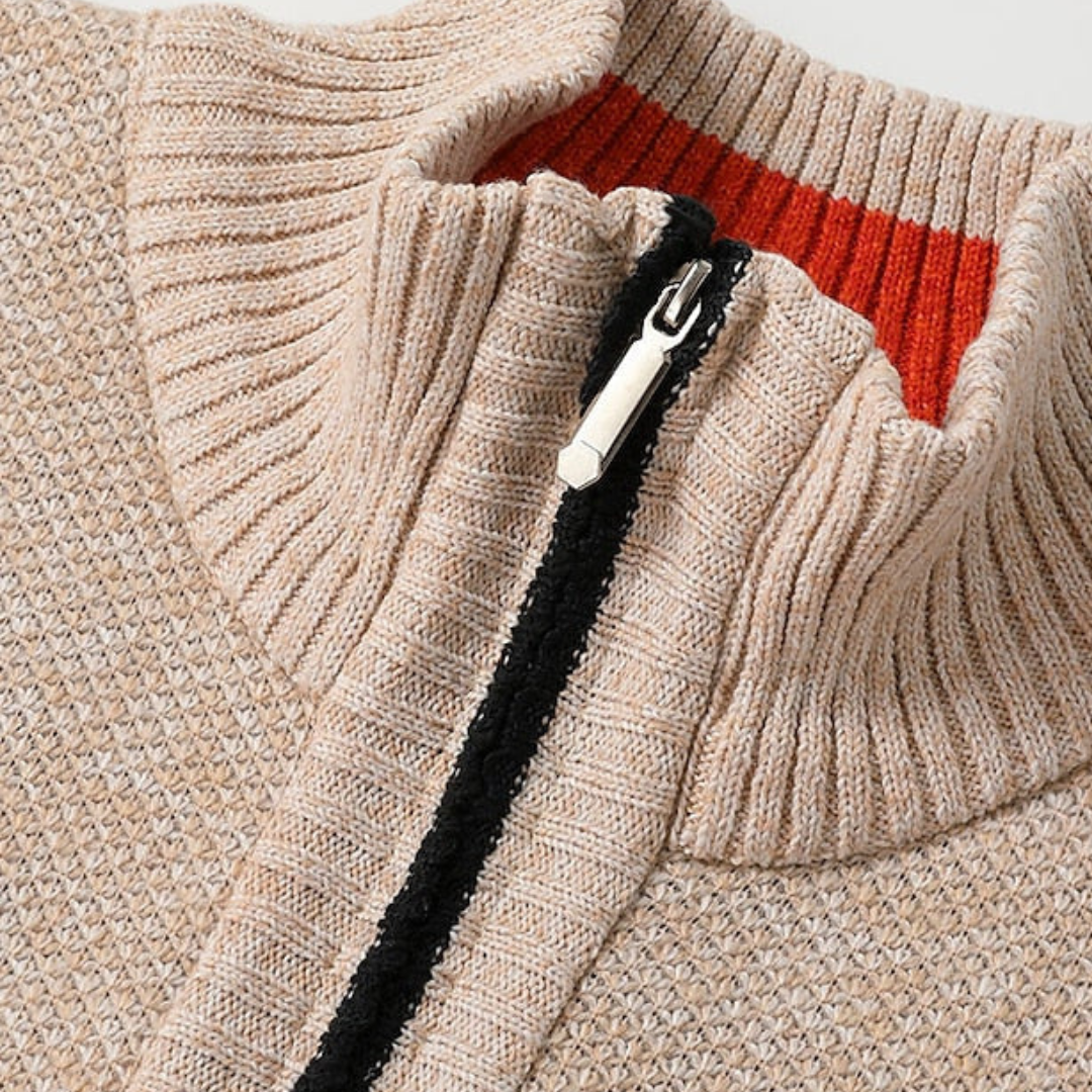 Herren-Strickpullover mit Reißverschluss und Kragen | Loravelle 5