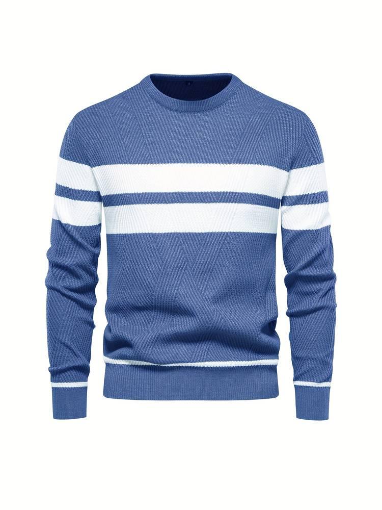 Herren-Strickpullover mit Streifen 4