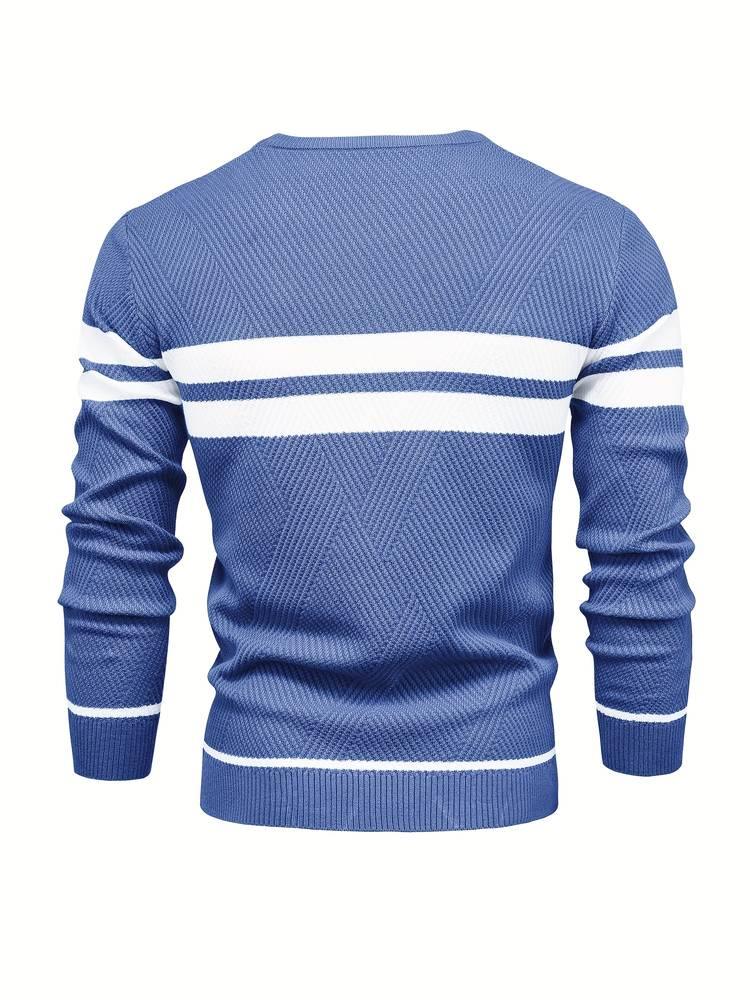 Herren-Strickpullover mit Streifen 5