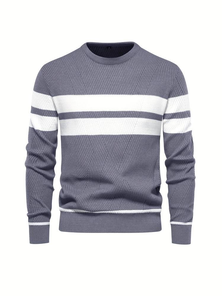 Herren-Strickpullover mit Streifen 6