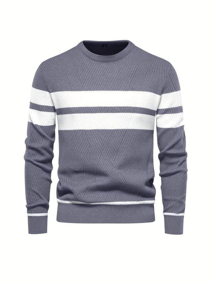 Herren-Strickpullover mit Streifen 6