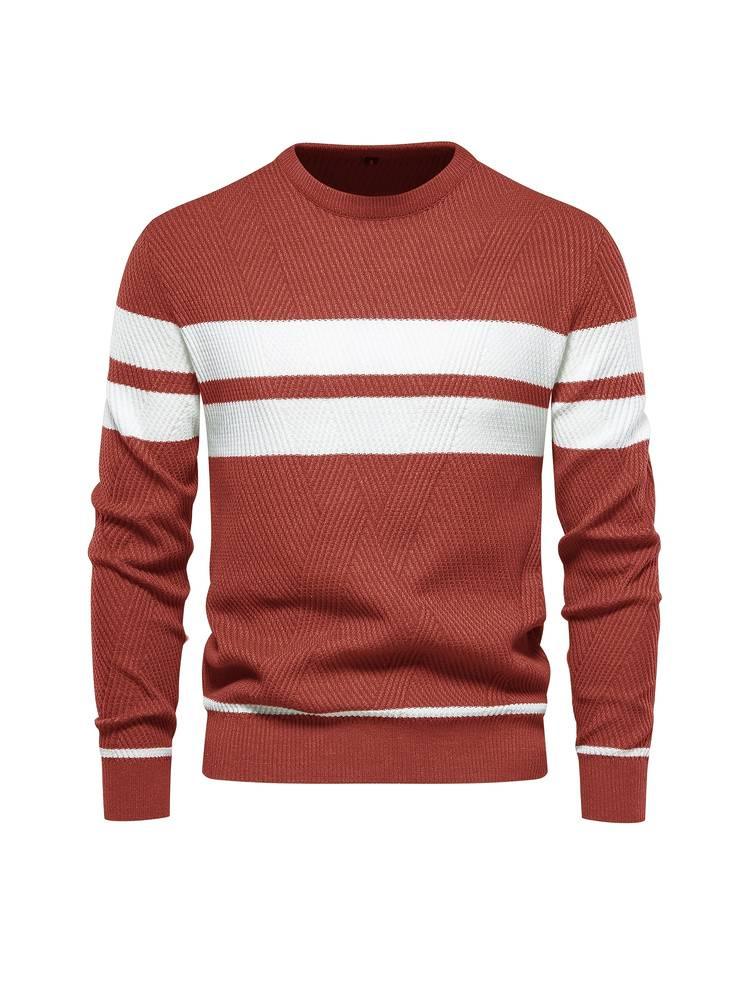 Herren-Strickpullover mit Streifen 8