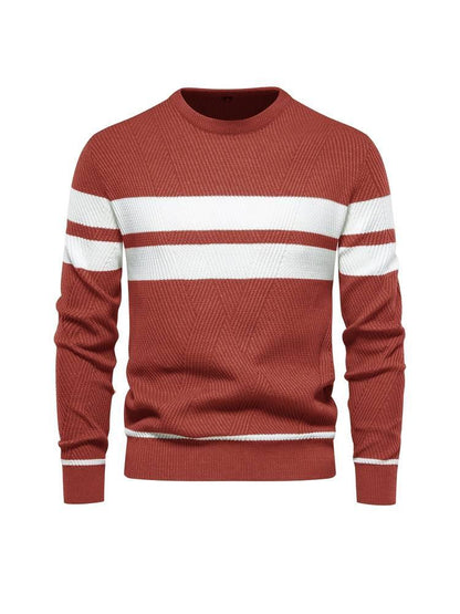 Herren-Strickpullover mit Streifen 8