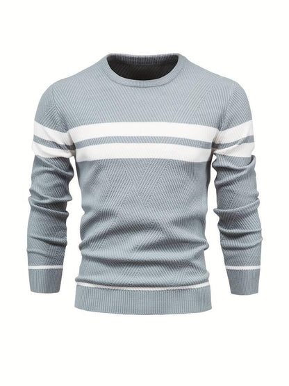 Herren-Strickpullover mit Streifen 9
